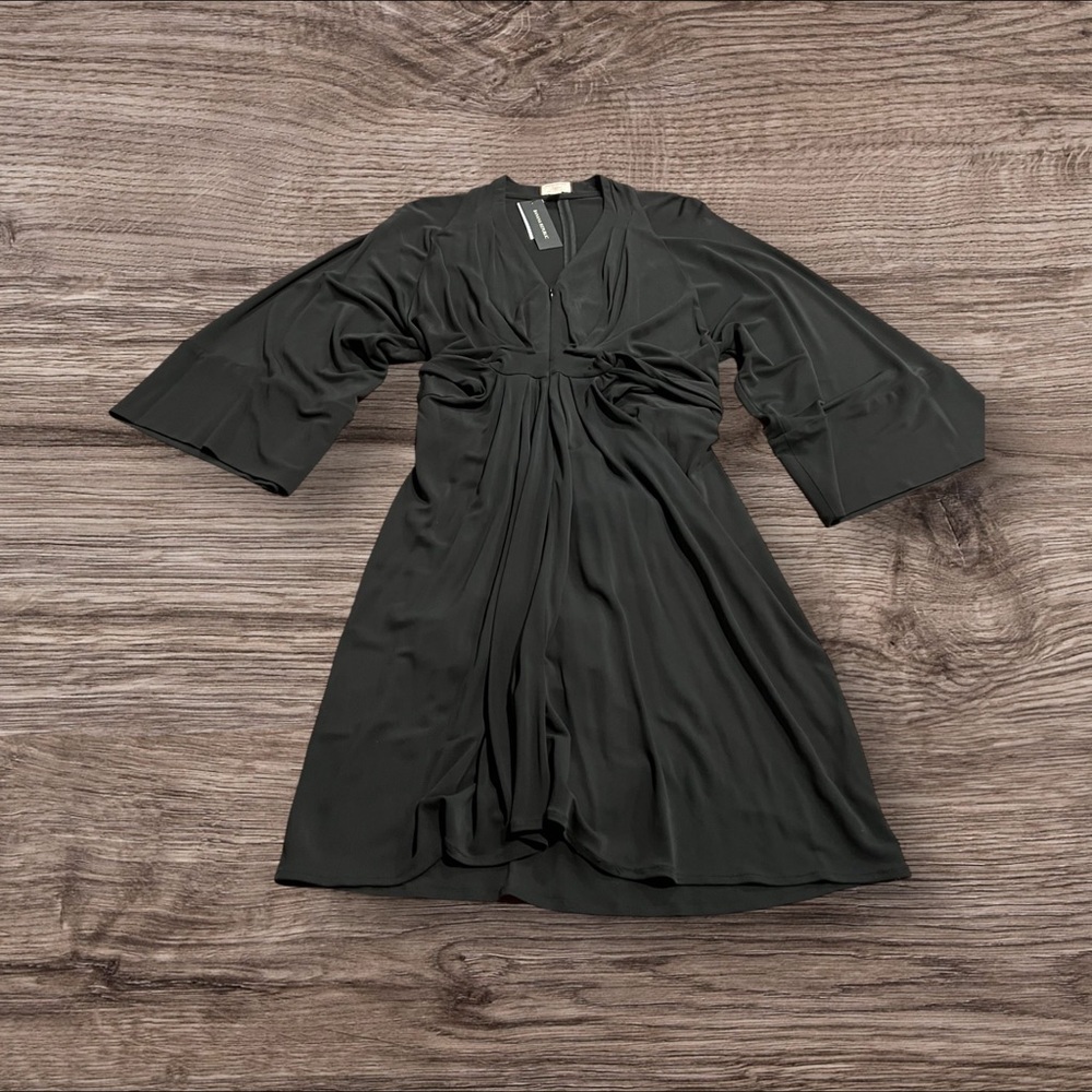 Banana Republic Issa Collection Black Limited Edition Mini Dress V Neck 8 NEW